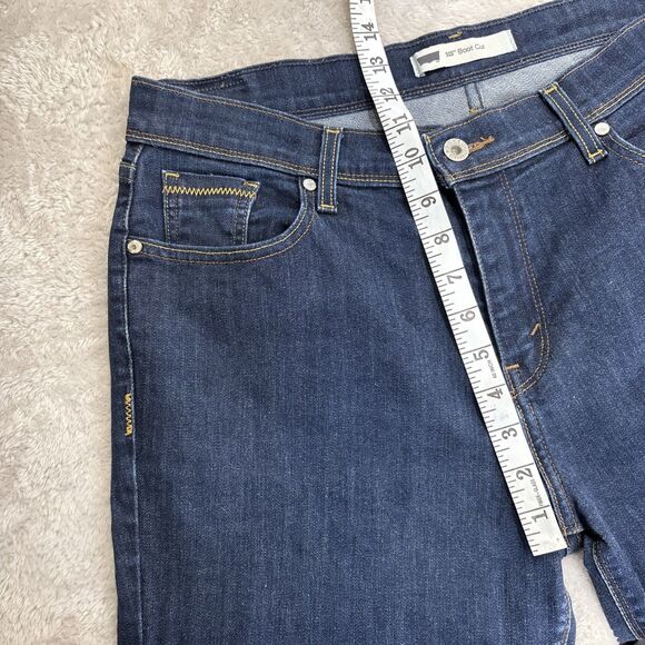 Levi’s 515 Bootcut Jeans Womens 12L Mid Rise Blue Stretch Denim Western Pockets - Picture 8 of 14